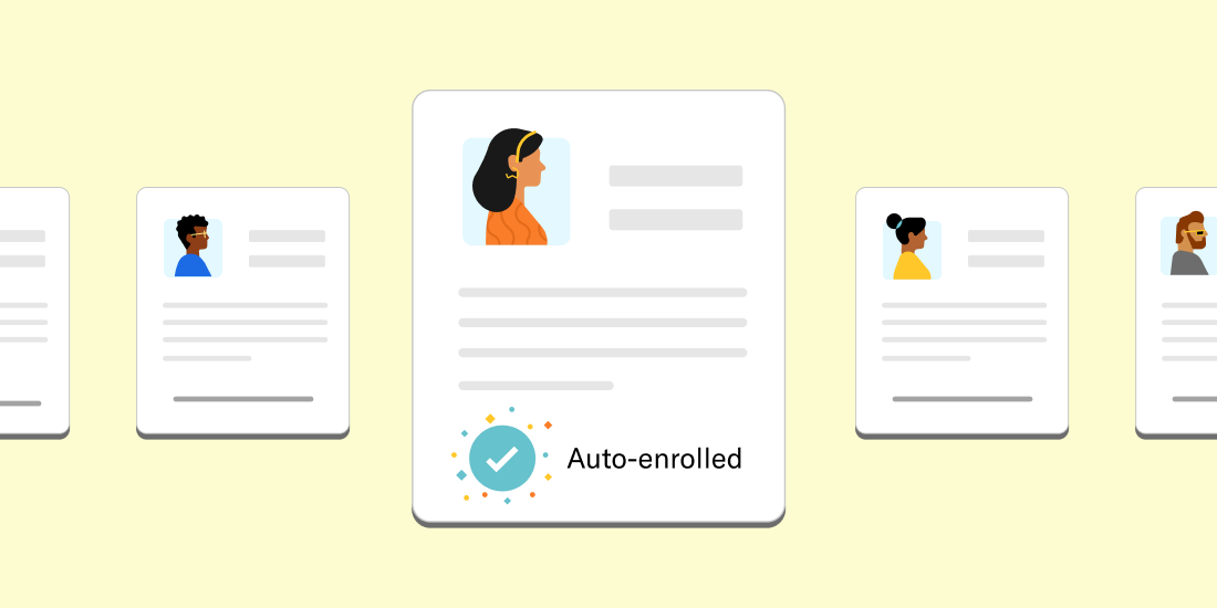 illustration of auto-enrolled 401k plan participant profiles