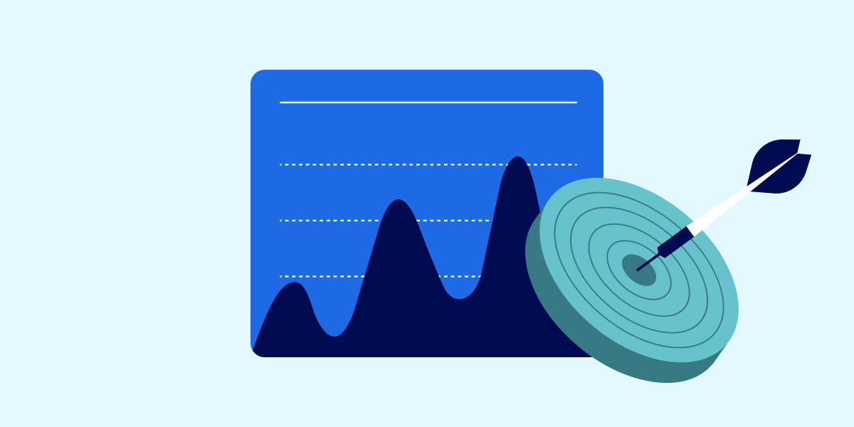 illustration of chart and bullseye